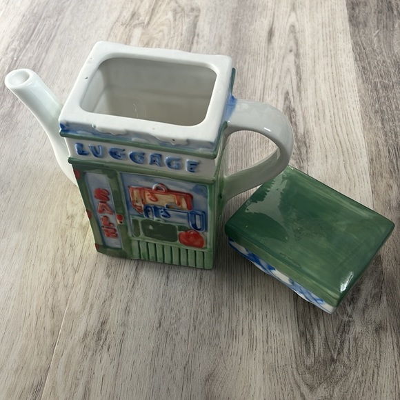 Twinings Porcelain Luggage Travel Agency Tea Bag Canister Collectible Teapot - Picture 4 of 5